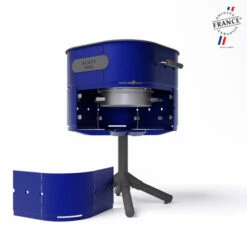 Barbecue Charbon Aluvy Marcel Basalte (pied Anthracite) + Couvercle - 12 Couleurs -Vente Napoléon barbecue charbon aluvy marcel basalte avec couvercle 16