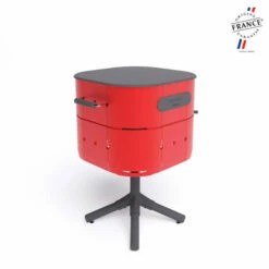Barbecue Charbon Aluvy Marcel Basalte (pied Anthracite) + Couvercle - 12 Couleurs -Vente Napoléon barbecue charbon aluvy marcel basalte avec couvercle 3