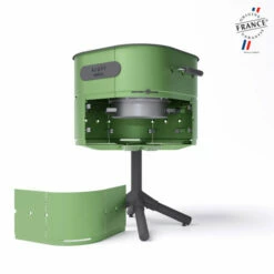 Barbecue Charbon Aluvy Marcel Basalte (pied Anthracite) + Couvercle - 12 Couleurs -Vente Napoléon barbecue charbon aluvy marcel basalte avec couvercle 6