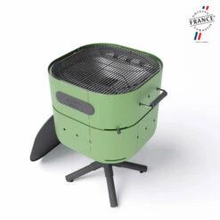 Barbecue Charbon Aluvy Marcel Basalte (pied Anthracite) + Couvercle - 12 Couleurs -Vente Napoléon barbecue charbon aluvy marcel basalte avec couvercle 9
