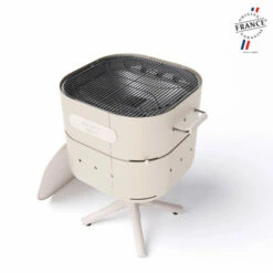 Barbecue Charbon Aluvy Marcel Originale (pied Blanc) + Couvercle - 12 Couleurs -Vente Napoléon barbecue charbon aluvy marcel original avec couvercle 14