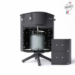 Barbecue Gaz Aluvy Lulu Basalte (pied Anthracite) + Couvercle 2 Brûleurs - 12 Couleurs -Vente Napoléon barbecue gaz aluvy lulu basalte avec couvercle 2 bruleurs 11