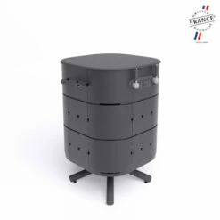 Barbecue Gaz Aluvy Lulu Basalte (pied Anthracite) + Couvercle 2 Brûleurs - 12 Couleurs -Vente Napoléon barbecue gaz aluvy lulu basalte avec couvercle 2 bruleurs 13