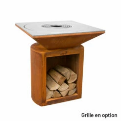 Braséro Plancha Artiss G2 Corten 90 Cm Plaque Acier -Vente Napoléon brasero artiss g2 corten plancha acier carbone 2