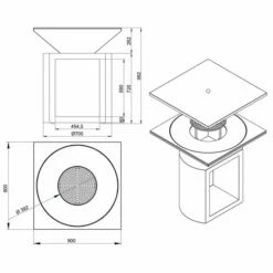 Braséro Plancha Artiss G2 Corten 90 Cm Plaque Acier -Vente Napoléon brasero artiss g2 corten plancha acier carbone 5