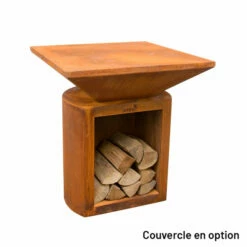 Braséro Plancha Artiss G2 Corten 90 Cm Plaque Acier -Vente Napoléon brasero artiss g2 corten plancha acier carbone 6