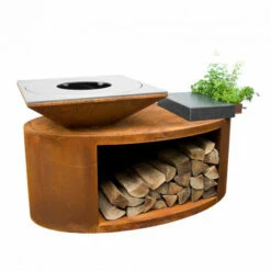 Braséro Plancha Artiss G3 Corten 90 Cm Acier Inoxydable Et Tablette Granit -Vente Napoléon brasero artiss g3 corten plancha acier inoxydable et tablette granite 3