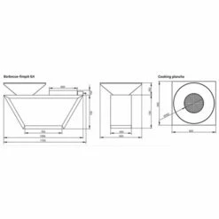 Braséro Plancha Artiss G4 Corten 90 Cm Plaque Inox Et Tablette Bois -Vente Napoléon brasero artiss g4 corten plancha acier inoxydable et tablette bois 5