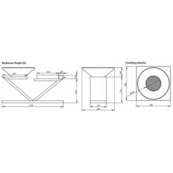 Braséro Plancha Artiss G5 Graphite 90 Cm Plaque Acier Et Tablette Bois -Vente Napoléon brasero artiss g5 graphite plancha acier carbone et tablette bois 1