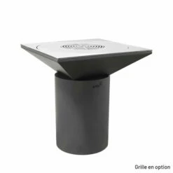 Braséro Plancha Artiss G6 Graphite 90 Cm Plaque Inox -Vente Napoléon brasero artiss g6 corten plancha acier inoxydable 12