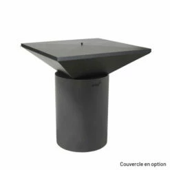 Braséro Plancha Artiss G6 Graphite 90 Cm Plaque Inox -Vente Napoléon brasero artiss g6 corten plancha acier inoxydable 14