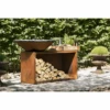 Braséro Plancha OFYR Island 100 Acier Corten Billot Teck 1 Braséro Plancha OFYR Island 100 Acier Corten Billot Teck -Vente Napoléon brasero ofyr island 100 bois de teck plancha acier