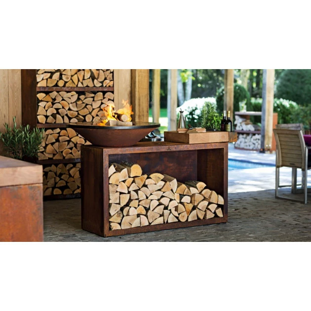 Braséro Plancha OFYR Island 85 Acier Corten Billot Céramique 4 Braséro Plancha OFYR Island 85 Acier Corten Billot Céramique – Image 2