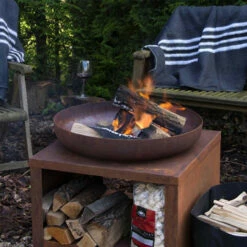 Vente Napoléon -Vente Napoléon brasero storage acier corten esschert rond 80 cm 1