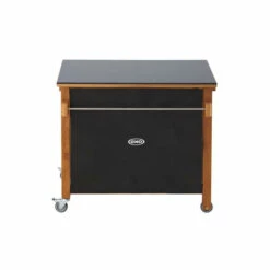 Desserte Universelle Plancha 2 Feux ENO Emile Robinier Et HPL Noir -Vente Napoléon chariot emile en robinier et hpl noir eno 5