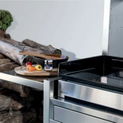 Chariot Sur Mesure Plancha Forge Adour Premium 60 Inox -Vente Napoléon chariot ferme inox pour plancha premium 60 forge adour 5