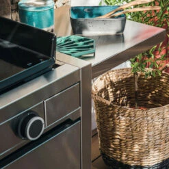 Chariot Sur Mesure Plancha Forge Adour Modern 75 Inox