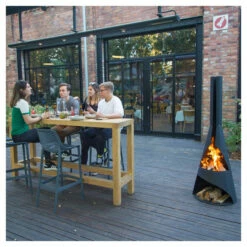 Cheminée D'extérieur Huugy Kerria L Diam 54 Métal Noir -Vente Napoléon cheminee kerria l diam 54 metal noir 3