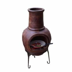 Cheminée Mexicaine Extérieure Grand Modèle 106 Cm Rouge