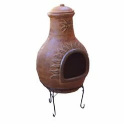 Cheminée Mexicaine Extérieure Jumbo 113 Cm Soleil Jaune