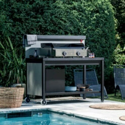 Desserte Universelle Plancha 3-4 Feux Forge Adour Acier Noir