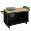 Table OFYR Pro Pour Big Green Egg Black Bois Teck -Vente Napoléon kamado ofyr table black pro bois de teck bge