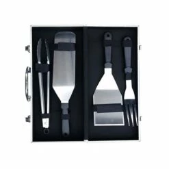 Mallette 4 Ustensiles Inox Plancha Barbecue Republic