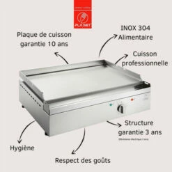 Nouvelles Arrivées -Vente Napoléon plancha electrique inox planet chef 80 73x40 2