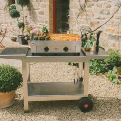 Nouvelles Arrivées -Vente Napoléon plancha electrique sur desserte krampouz saveur double inox 1