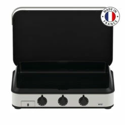 Plancha Gaz Eno 80 Enosign Inox Et Noir 3 Brûleurs 69 X 40 Avec Couvercle -Vente Napoléon plancha gaz eno 80 enosign inox et noir 3 bruleurs 69 x 40 avec couvercle 3