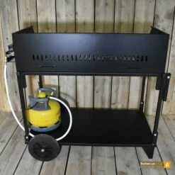 Ensemble Plancha Gaz Le Marquier Pakita 4105 Acier Noir 4 Brûleurs 105 X 55 Avec Desserte -Vente Napoléon plancha gaz le marquier pakita 4105 acier noir sur chariot 2