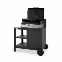Ensemble Plancha Gaz Le Marquier Allure 260 Duo Avec Capot Sur Chariot Acier