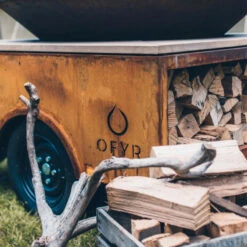 Remorque Pour Braséro XL OFYR Trailer Acier Corten -Vente Napoléon remorque trailer ofyr corten xl 1