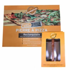 Set Pierre à Pizza Rectangulaire Et Pelle Barbecue Republic